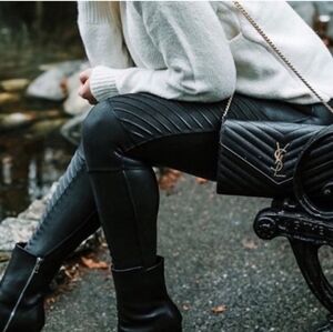 NEW Spanx Faux Leather Moto Leggings